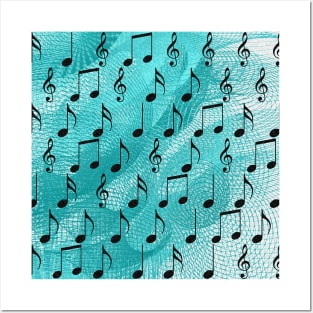 Music notes Posters and Art